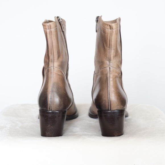 Angelo Bervicato Italian Leather Brown Ankle Boots - Size 39.5 (EU) 9 (US) - Picture 4 of 8